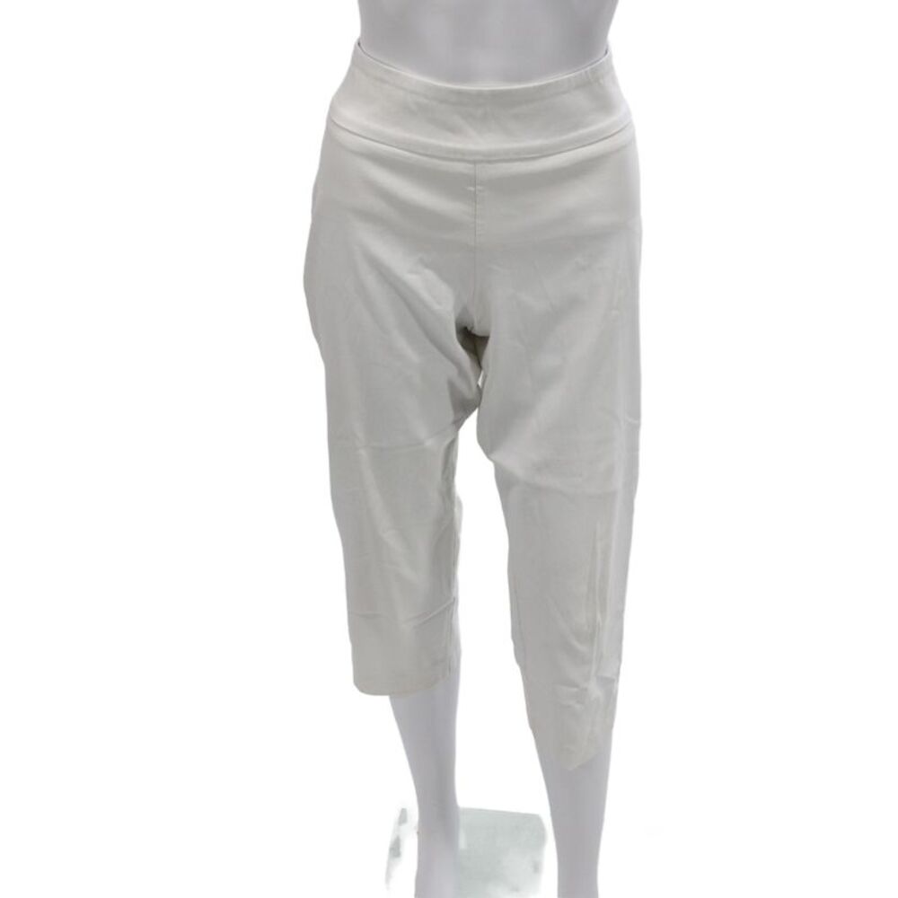 Up! Womens White Capri Pants Casual Size 10